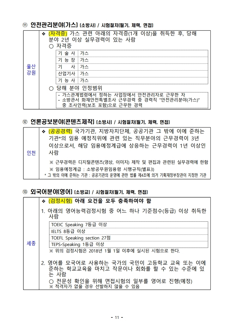 파일 2) 경력경쟁채용 응시자격 및 경력요건.pdf_page_11.jpg