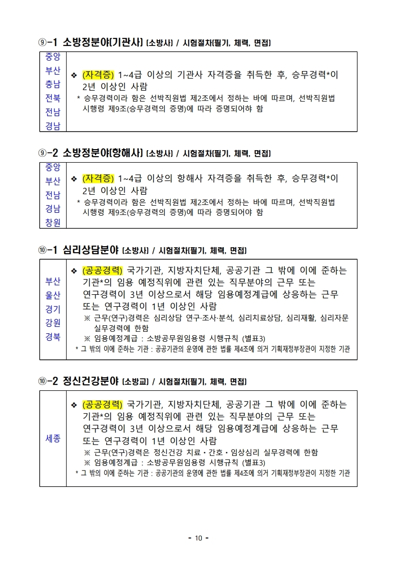 파일 2) 경력경쟁채용 응시자격 및 경력요건.pdf_page_10.jpg