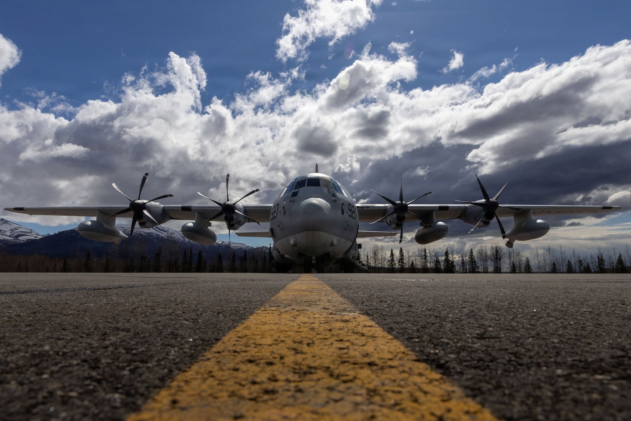 U.S. Marines with Marine Aerial Refueler Transport Squadron 152 and U.S. #Soldiers train together during exercise Kodiak Ma.jpg